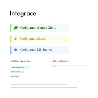 Přehled integrací v tenderbot.io