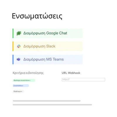 Επισκόπηση ενσωματώσεων στο tenderbot.io