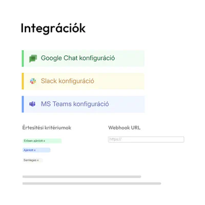 Integrációk áttekintése a tenderbot.io-ban