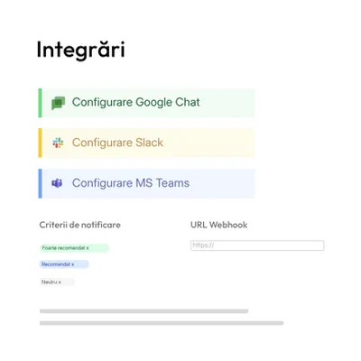 Prezentare generală a integrărilor în tenderbot.io