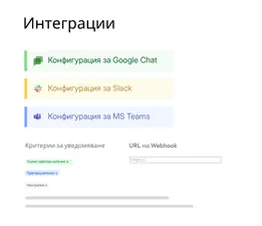 Преглед на интеграциите в tenderbot.io