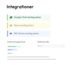 Integrationsoversigt i tenderbot.io