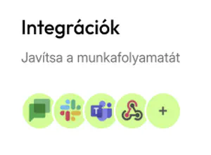 Integrációk a munkafolyamat javítására