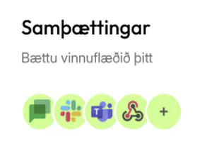 Samþættingar til að bæta vinnuflæði þitt