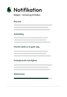 Udbudsmatching notifikation