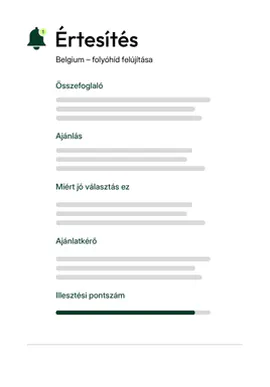 Pályázati egyezés értesítés