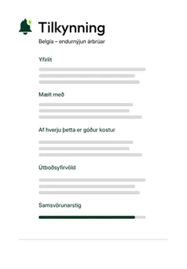 Tilkynning um útboðssamsvörun