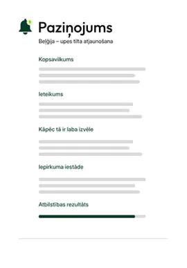 Iepirkuma atbilstības paziņojums