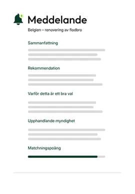 Anbudsmatching avisering