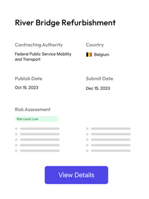 Analysis report of a tender in tenderbot.io