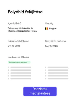 Egy pályázat elemzési jelentése a tenderbot.io-ban