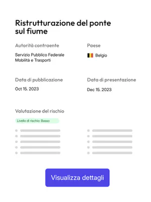 Rapporto di analisi di una gara d'appalto in tenderbot.io