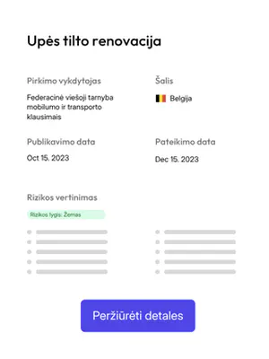 Konkurso analizės ataskaita tenderbot.io sistemoje