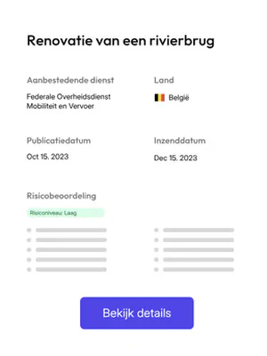 Analyserapport van een aanbesteding in tenderbot.io