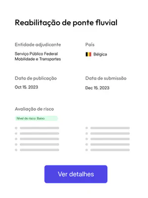 Relatório de análise de uma licitação em tenderbot.io