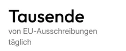 Tausende EU-Ausschreibungen täglich